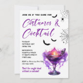 Kostüme & Cocktails Halloween-Party Einladung (Vorderseite)