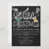 Kostüme & Cocktails Halloween-Party Einladungen (Vorderseite)