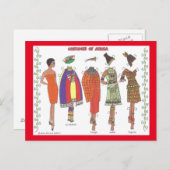 Kostüme der Afrikanischen Puppenkarte Postkarte (Vorne/Hinten)