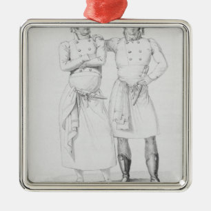 Kostüme der Köche von den verschiedenen Ären Ornament Aus Metall