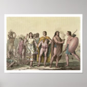 Kostüme der Mexikaner (Farbgravur) Poster (Vorne)