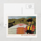 Kostüme der Mongolei Postkarte (Vorne/Hinten)