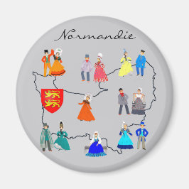 Kostüme der Normandie, Frankreich Magnet