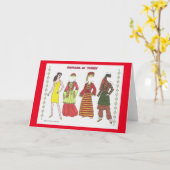 Kostüme der türkischen Papierpuppe Blank Greeting Karte (Gelbe Blume)