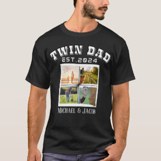 Kostüme-Fotos und Text-Twin-Vater-Geschenk T-Shirt