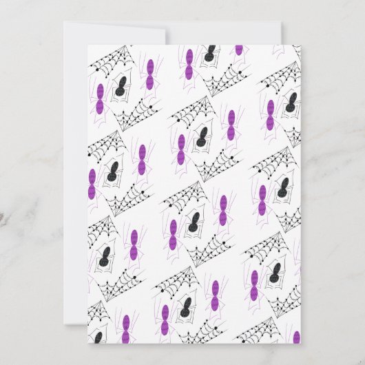 Kostüme Halloween-Party Spider Doodles Einladung (Rückseite)