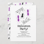 Kostüme Halloween-Party Spider Doodles Einladung (Vorne/Hinten)