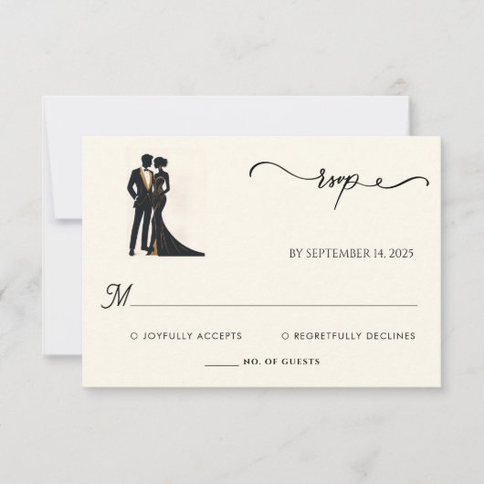 Kostüme Männer Erwachsene Tuxedo Bold Schwarze Kra RSVP Karte (Vorderseite)
