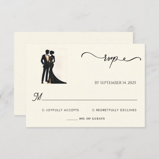 Kostüme Männer Erwachsene Tuxedo Bold Schwarze Kra RSVP Karte (Vorne/Hinten)