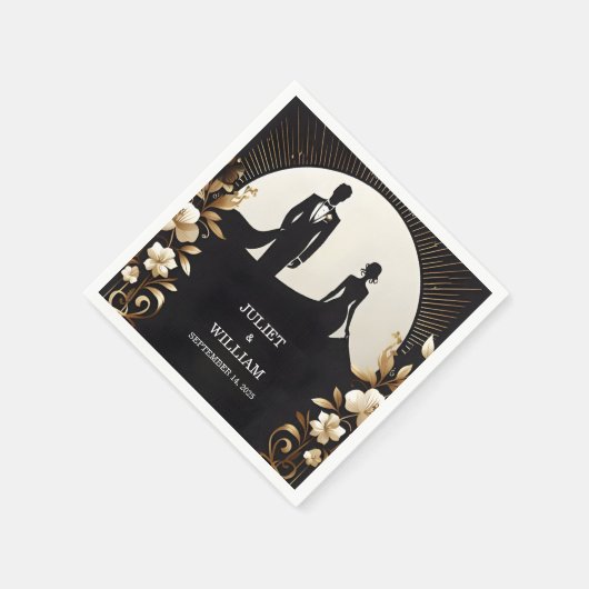 Kostüme Männer Erwachsene Tuxedo Bold Schwarze Kra Serviette (Ecke)