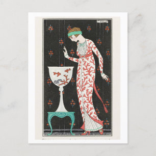 Kostüme Parisien von Barbier Postkarte