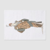 Kostüme Parisiens- Manteau du soir, Decoupage Seidenpapier (Vorderseite)