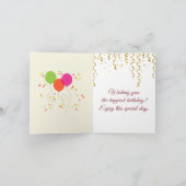 Kostüme Parisiens- Tanzkleid, Geburtstag Karte (Innenseite)