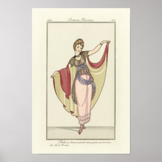 Kostüme Parisiens - Tanzkleid Poster (Vorne)