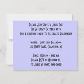 Kostüme Party Masquerade Ball Harlequin Einladung (Rückseite)