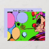 Kostüme Party Masquerade Ball Harlequin Einladung (Vorne/Hinten)