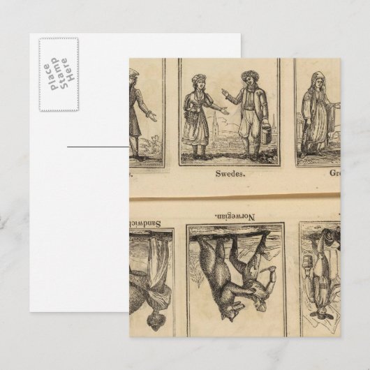 Kostüme Postkarte (Vorne/Hinten)