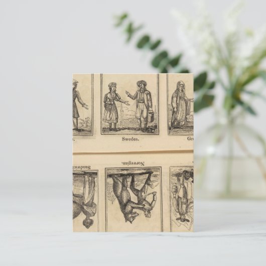 Kostüme Postkarte (Stehend Vorderseite)