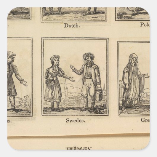 Kostüme Quadratischer Aufkleber (Vorderseite)
