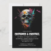 Kostüme und Cocktail Halloween-Party Einladung (Vorderseite)