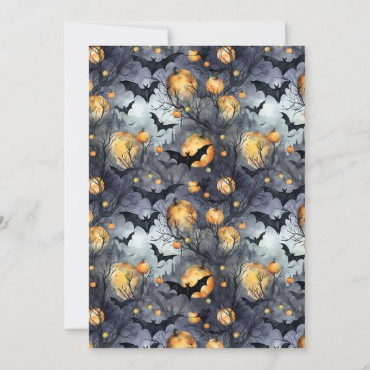 Kostüme und Cocktail-Halloween-Party Einladung (Rückseite)