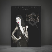 Kostüme und Cocktail Halloween-Party Einladung