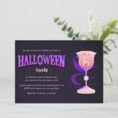Kostüme und Cocktail-Halloween-Party für Erwachsen Einladung (Stehend Vorderseite)