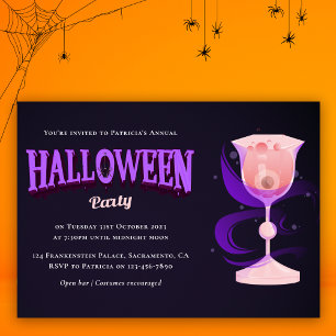 Kostüme und Cocktail-Halloween-Party für Erwachsen Einladung