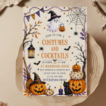 Kostüme und Cocktails Erwachsene Halloween-Party