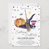 Kostüme und Cocktails Erwachsene Halloween-Party Einladung (Vorderseite)