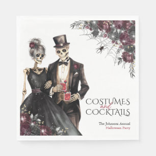 Kostüme und Cocktails Erwachsenen-Halloween-Party Serviette