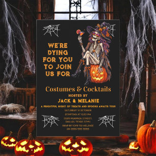 Kostüme und Cocktails Erwachsenenparty Halloween Einladung