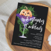 Kostüme und Cocktails Erwachsenes Halloween-Party Einladung