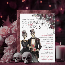 Kostüme und Cocktails Erwachsenes Halloween-Party Einladung