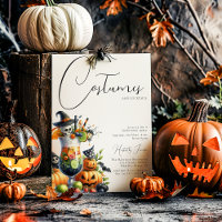 Kostüme und Cocktails Erwachsenes Halloween-Party