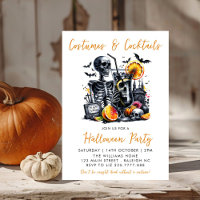 Kostüme und Cocktails Erwachsenes Halloween-Party