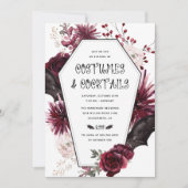 Kostüme und Cocktails Erwachsenes Halloween-Party Einladung (Vorderseite)