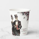 Kostüme und Cocktails Erwachsenes Halloween-Party Pappbecher (Rückseite)