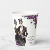 Kostüme und Cocktails Erwachsenes Halloween-Party Pappbecher (Rückseite)