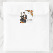 Kostüme und Cocktails Erwachsenes Halloween-Party Quadratischer Aufkleber (Tasche)