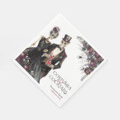 Kostüme und Cocktails Erwachsenes Halloween-Party Serviette (Ecke)