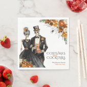 Kostüme und Cocktails Erwachsenes Halloween-Party Serviette (Beispiel)