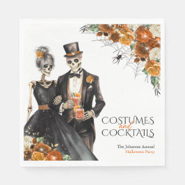 Kostüme und Cocktails Erwachsenes Halloween-Party Serviette
