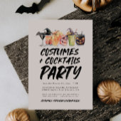Kostüme und Cocktails Halloween-Party einladen Einladung