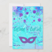 Kostüme und Cocktails Halloween-Party Einladung (Vorderseite)