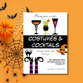 Kostüme und Cocktails Halloween-Party Einladung