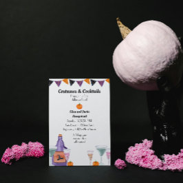 Kostüme und Cocktails Halloween-Party Einladung