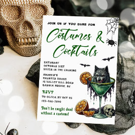 Kostüme und Cocktails Halloween-Party Einladung