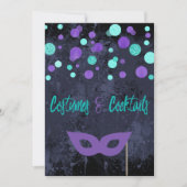 Kostüme und Cocktails Halloween-Party Einladung (Vorderseite)