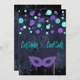 Kostüme und Cocktails Halloween-Party Einladung